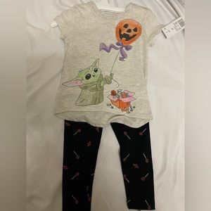 Star Wars yoda halloween outfit set size 2T